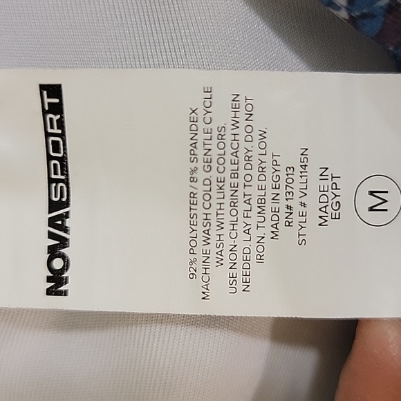 Nova Sport Blue Snakeskin Workout Leggings Pants S/M - Picture 11 of 11